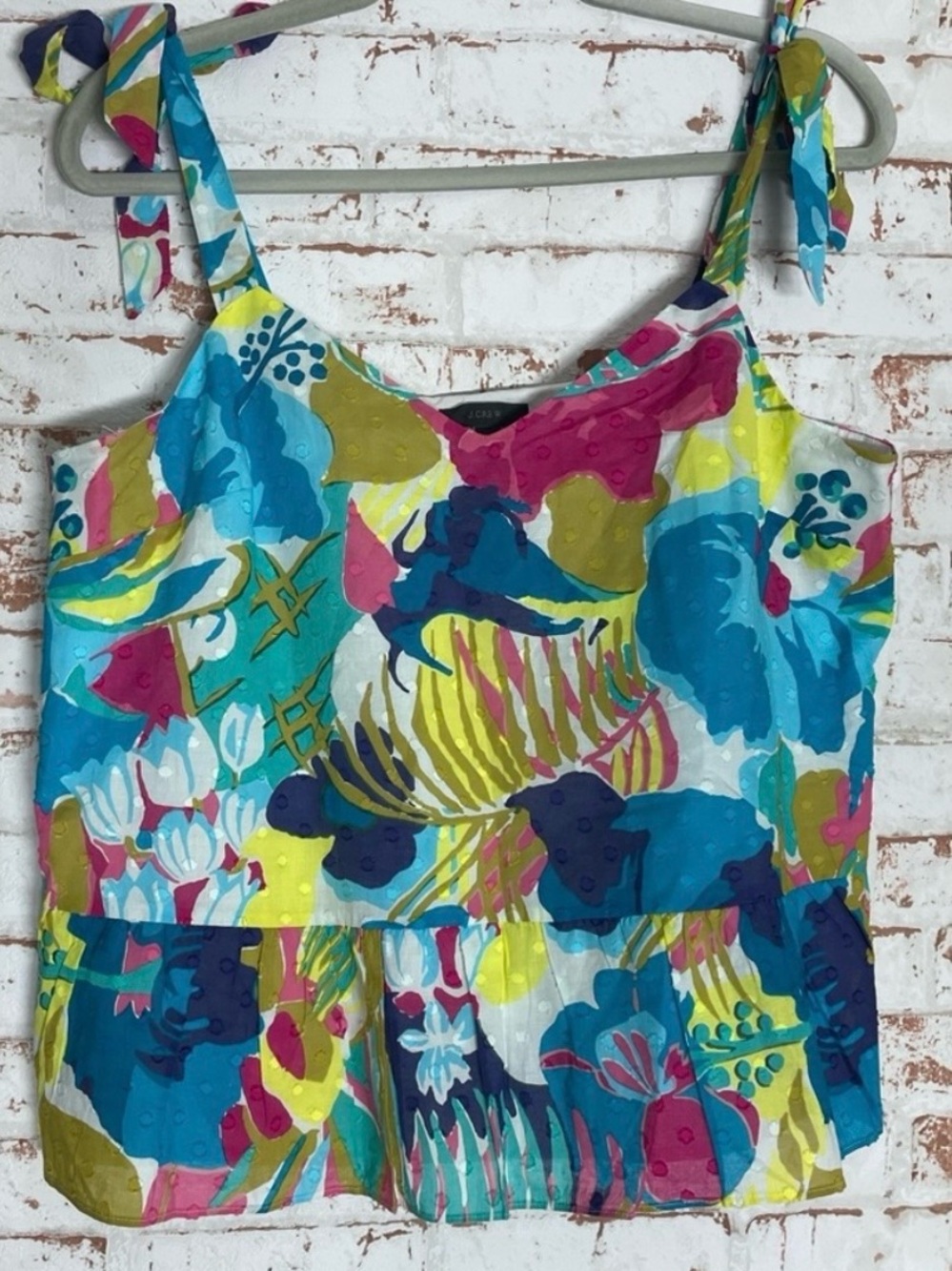 J. Crew Multicolor Camisole with Tie Straps